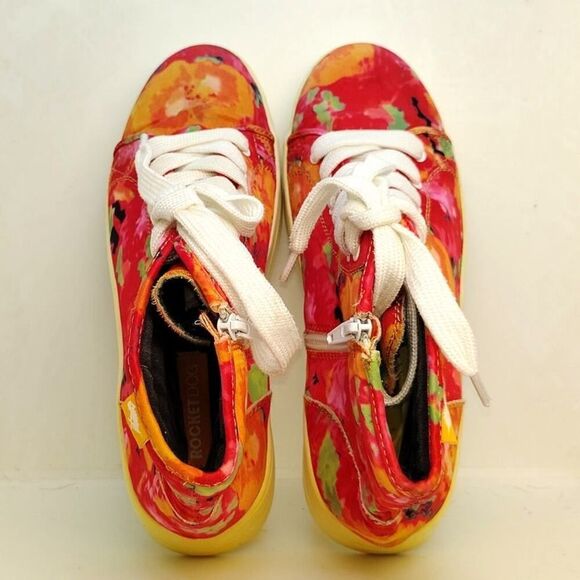 Rocket Dog Jazzin Womens Pink/Red Platform High Top Zippered Sneakers- Size 10M - Picture 5 of 7